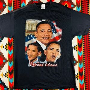 Vintage 2008 Barack Obama “History in the Making” Campaign T-Shirt – Black LARGE